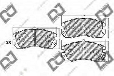 DJ PARTS bp1061 -  Комплект тормозных колодок, дисковый тормоз